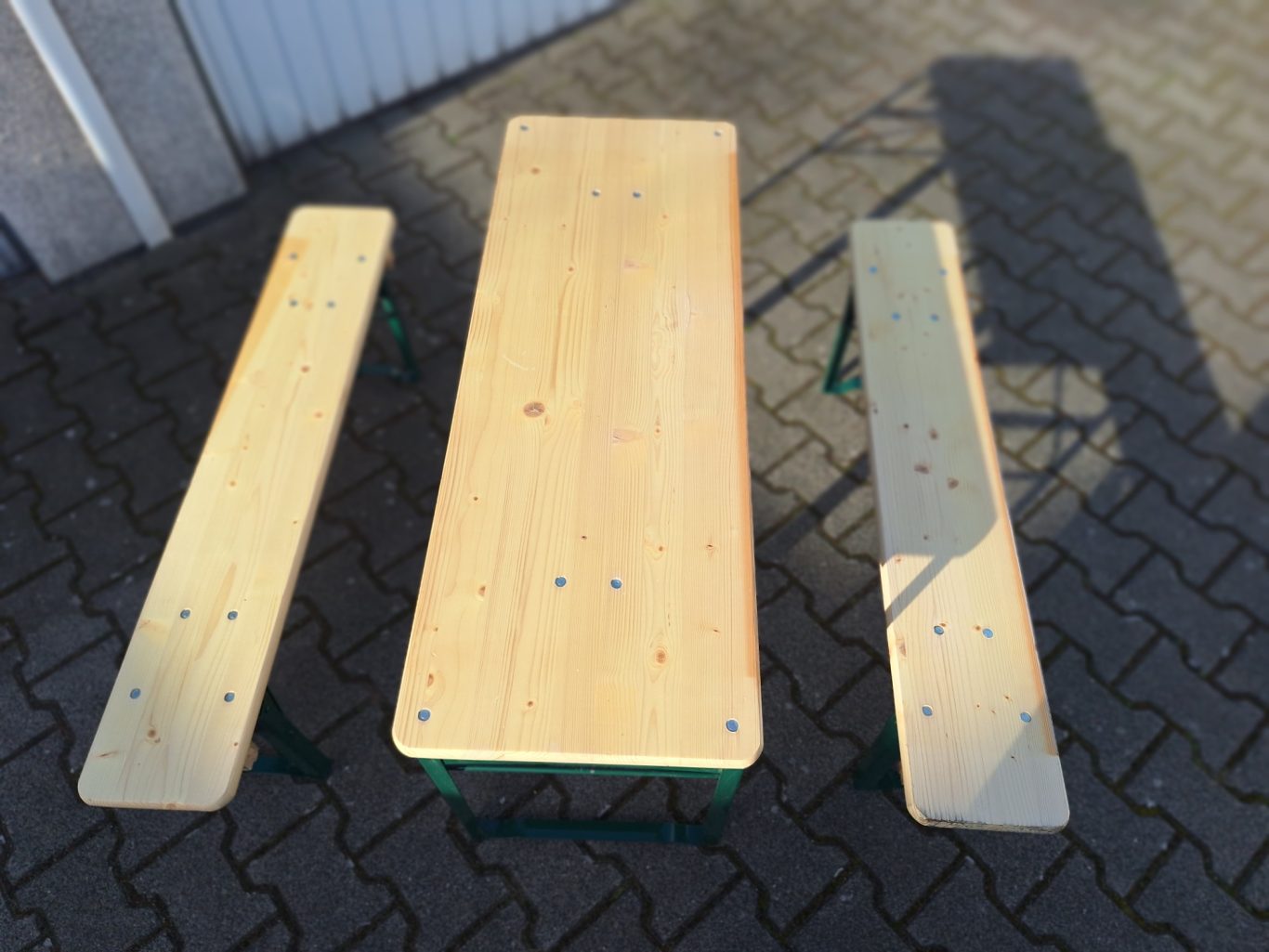 Bierzeltgarnitur klein von oben