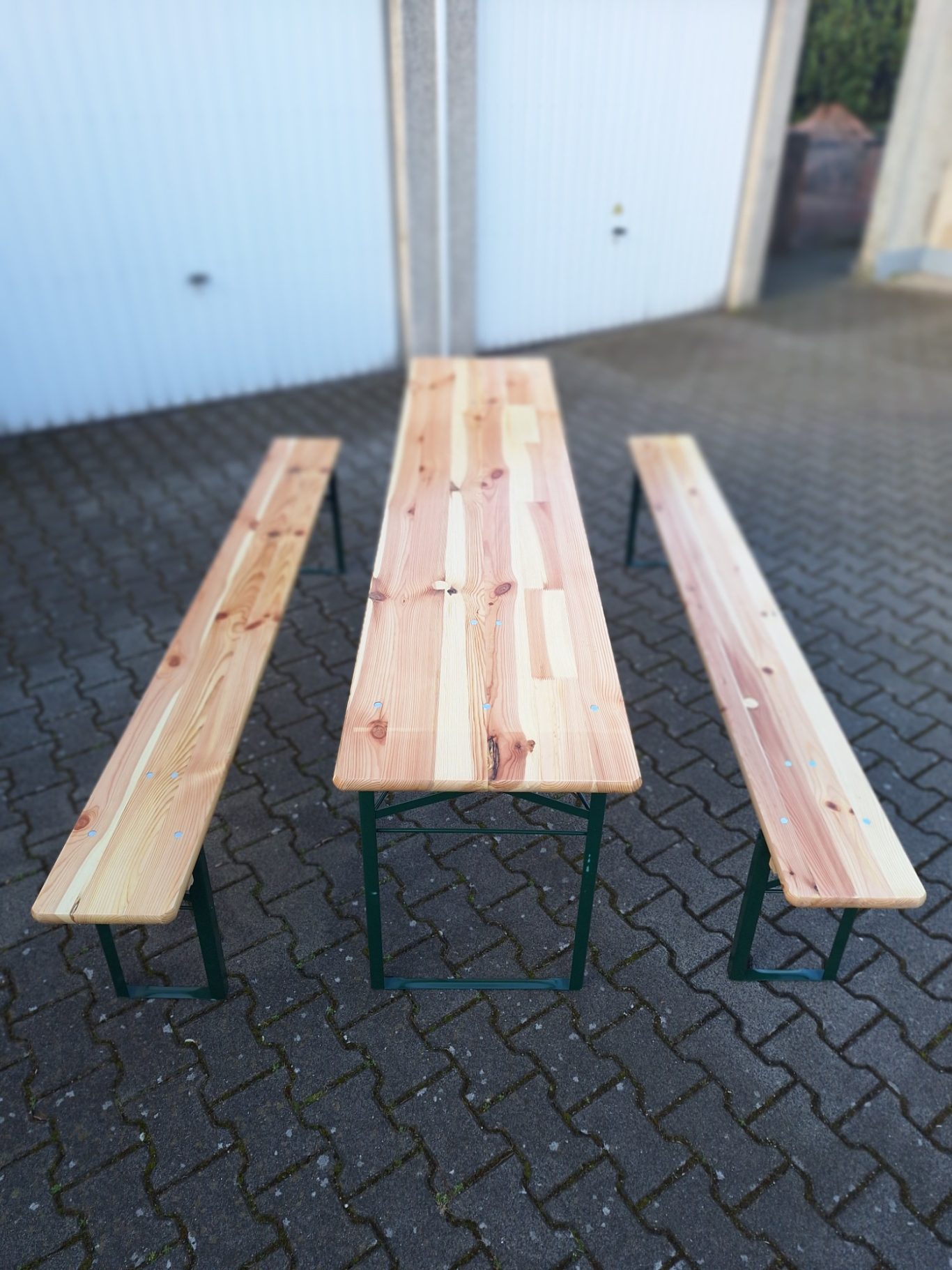 Bierzeltgarnitur groß von oben